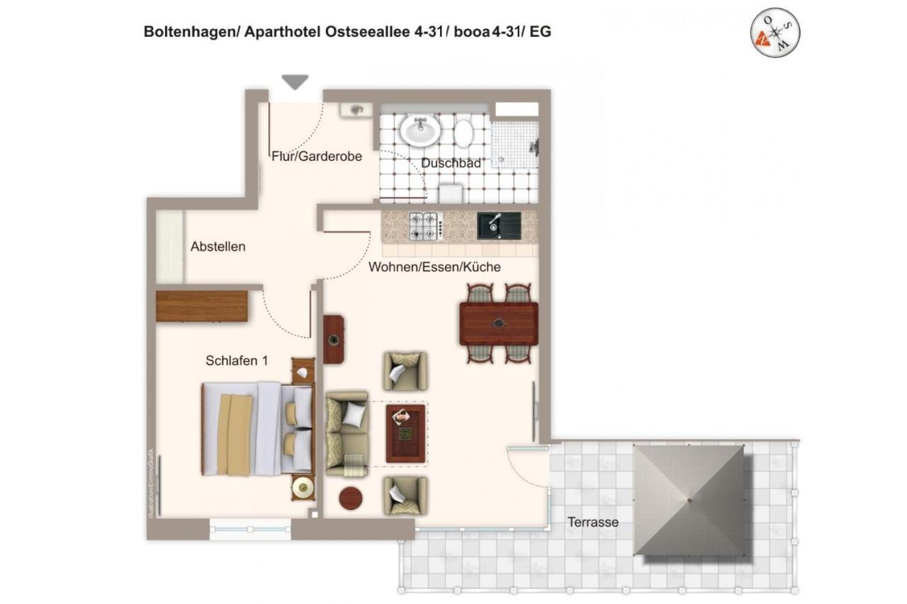 Aparthotel Ostseeallee Aparthotel Ostseeallee 4-31 Boltenhagen  Ngoại thất bức ảnh